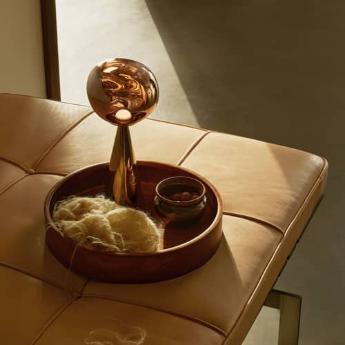 Lampe sans fil rechargeable Melt Portable LED (2015) / H 28,5 cm - Polycarbonate métallisé (change de couleur) - Tom Dixon - Or - Acier, Polycarbonate
