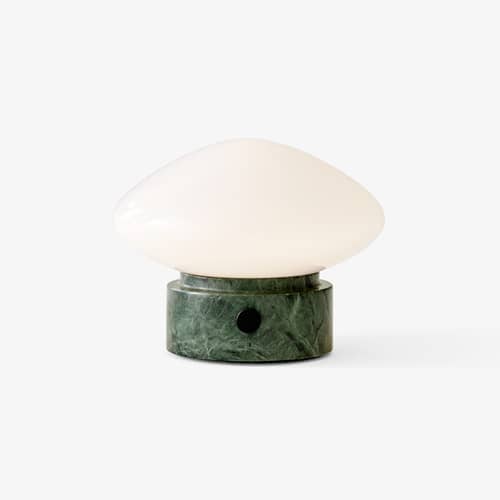 Lampe sans fil rechargeable Mist AP21 marbre vert - &tradition - Vert Guatemala - Marbre, Verre soufflé bouche