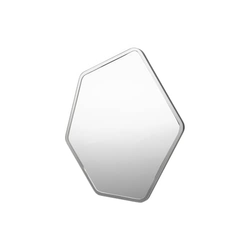 Miroir mural Ruby / L 33 x H 37.5 cm - BROSTE COPENHAGEN - H 37,5 cm / Tranche noire -  Verre miroir, MDF laqué