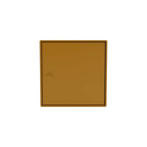 Rangement mural Montana Mini 1103 / Porte gauche - 35 x 35 x P 25 cm - MONTANA - Ambre 142 - MDF laqué