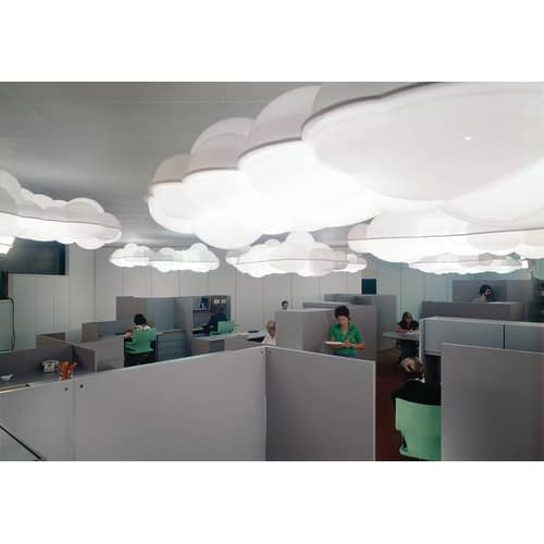 Sospensione Nuvola Minor materiale plastico bianco / LED - Polietilene / 100 x 58 x H 37 cm - Nemo - Bianco - Polietilene