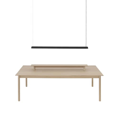 Suspension Linear LED / L 169,2 cm - Aluminium - Muuto - Noir - Aluminium