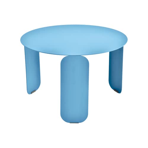 Table basse Bebop métal bleu / Ø 60 x H 38 cm - Fermob - Bleu Maya - Acier, Aluminium