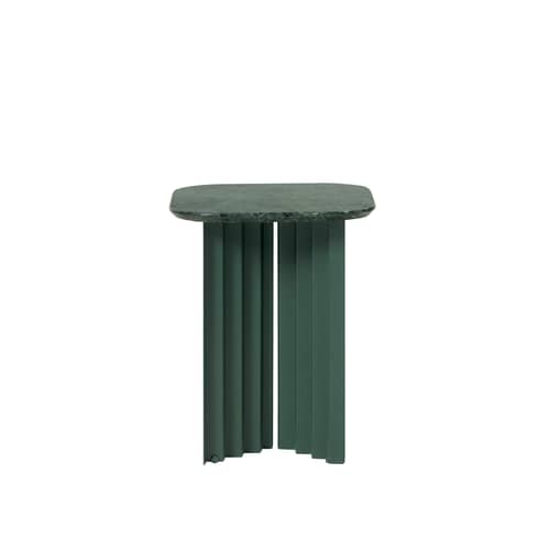Table d\'appoint Plec Small pierre vert / Marbre - 37 x 37 x H 45 cm / Seconde vie - RS BARCELONA - Vert - Acier, Marbre