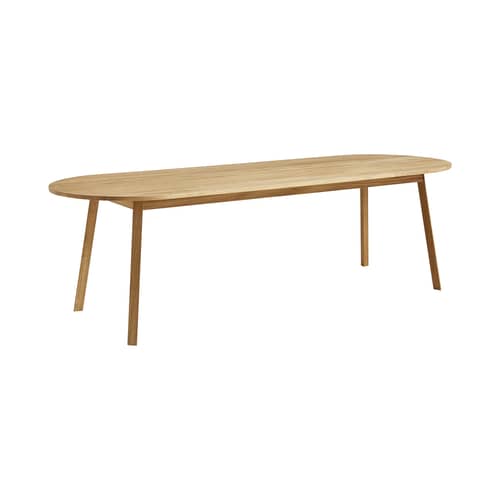Table ovale Triangle / 250 x 85 cm - Hay - Chêne (laque à base d\'eau) - Chêne