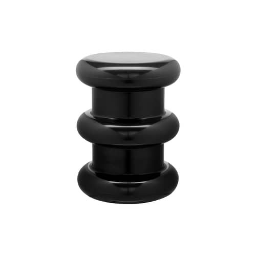 Tabouret Pilastro plastique noir / H 46 x Ø 35 cm - By Ettore Sottsass - Kartell - Noir - Technopolymère thermoplastique