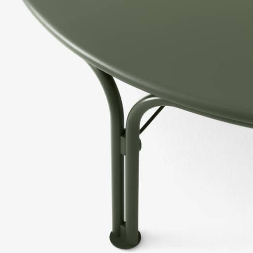 Tavolino Thorvald SC109 metallo verde / Ø 115 cm - &tradition - Verde bronzo - Acciaio termolaccato