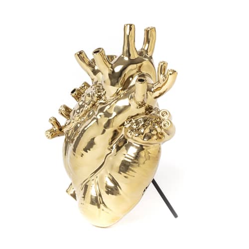 Vase Love in Bloom céramique or métal / H 25 cm - Marcantonio, 2018 - Seletti - Or - Porcelaine peinte