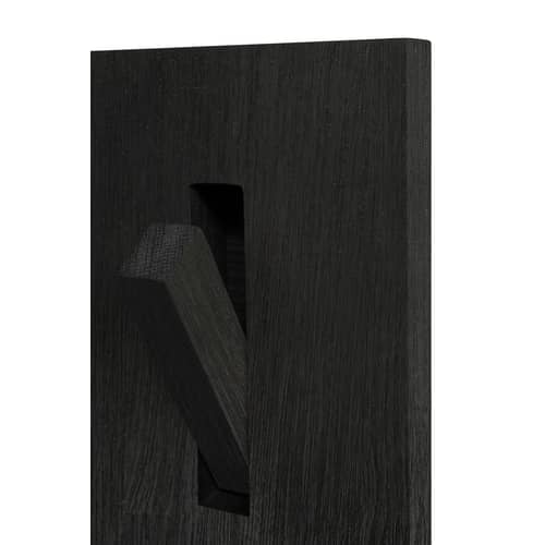 Wandgarderobe Utilitile holz schwarz / 5 klappbare Garderobenhaken - 40 x 40 cm / Eiche - Ethnicraft - Schwarz - getönte Eiche