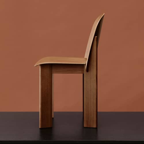 Chaise Chisel 65 bois marron - Hay - Noyer - Placage de noyer laqué