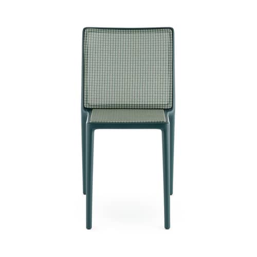 Chaise empilable Belvedere Tech / OUTDOOR - Tressage technopolymère - Kartell - Vert forêt / Tressage vert - Technopolymère, Technopolymère thermoplastique recyclé