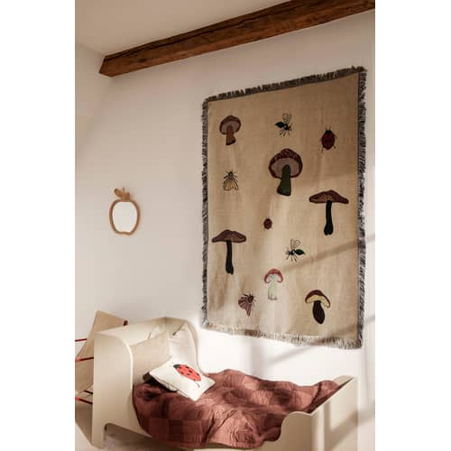Sill Children bed wood beige / 166 x 76 cm (for mattress 70 x 160 cm) - Bed base included - Ferm Living - Bed / Beige - Painted MDF
