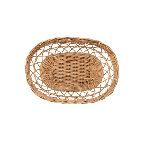 Korb Emmy faser braun / 22 x 30 x H 9 cm - BROSTE COPENHAGEN - Rattan, natur - Rattan