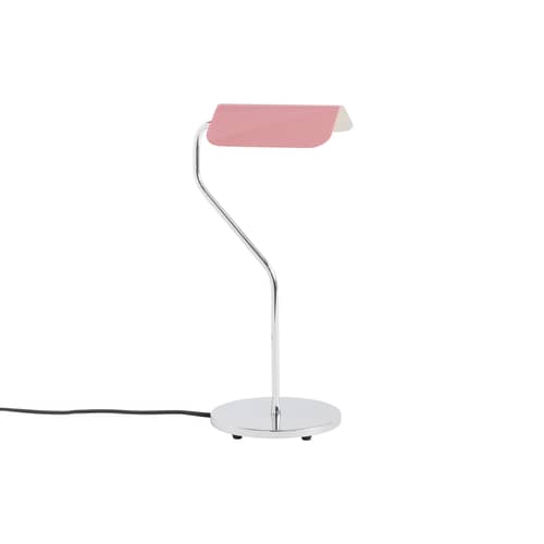 Lampada da tavolo Apex metallo rosa / Girevole - Piede curvo - Hay - Rosa - Acciaio cromato, Acciaio verniciato