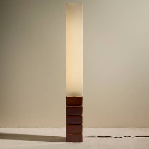 Lampadaire Tower / H 129 cm - Maison Sarah Lavoine - Noisette - Céramique émaillée, Coton