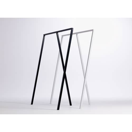 Portant Loop métal blanc / L 130 cm - Hay - Blanc - Acier laqué