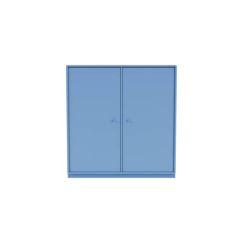 Rangement Cover Cabinet bois bleu / L 69.6 x P 30 x H 72,6 cm - 2 portes - MONTANA - Azure 154 - MDF laqué