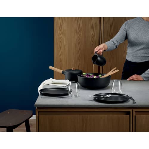 Saladier Nordic Kitchen céramique noir / 3,2 L - Grès - Eva Trio - 3,2 L / Noir mat - Grès