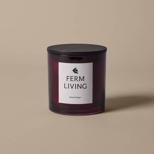 Vitto Scented candle glass purple / Red Sugar - H 12 cm - Ferm Living - Red Sugar - Glass, Rapeseed wax