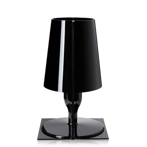 Take Table lamp plastic material black / Polycarbonate 2.0 - Ferruccio Laviani, 2003 - Kartell - Opaque black - polycarbonate 2.0
