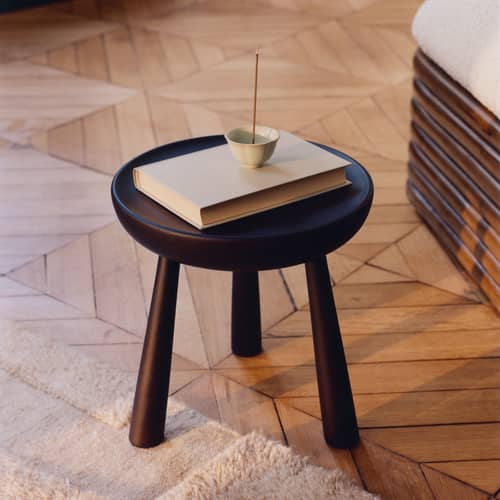 Tabouret Totto bois marron - Gubi - Bois foncé - Bois de sapelli