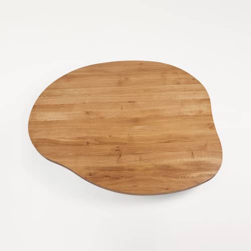 Tavolo ovale Farmhouse Pond legno naturale / 117 x 140,5 cm - 6 persone - Frama  - Rovere naturale - Massello di quercia oliato