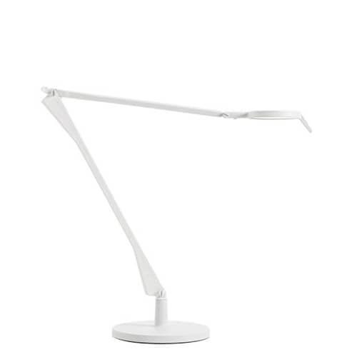 Tischleuchte Aledin TEC LED plastikmaterial weiß / LED - Flacher Diffusor / Version mattlackiert - Kartell - Mattweiß - eloxiertes Aluminium, Polykarbonat