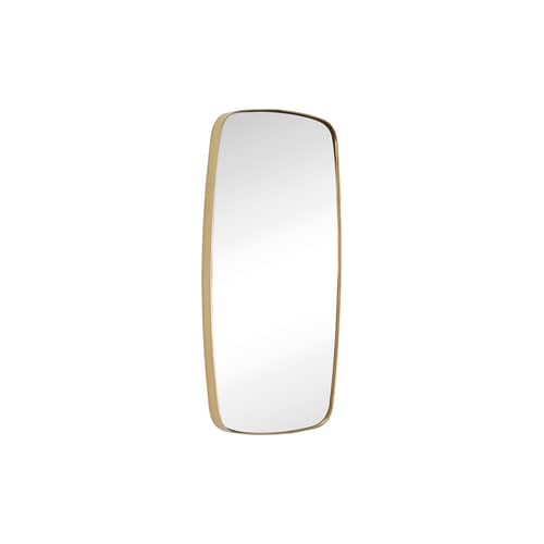 Wandspiegel Retro Rectangular metall gold / 29 x 59 cm - HÜBSCH - Messing - Eisen, Glas