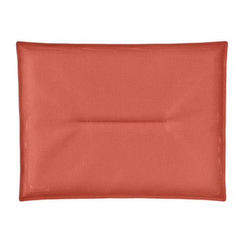 Accessoire  tissu rouge / Coussin assise paccour chaise Bistro - 38 x 28 cm - Fermob - Stéréo Ocre rouge - Mousse polyéthylène, Tissu outdoor Batyline