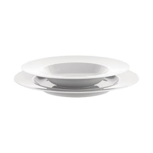 Set 4 assiettes La Bella Tavola Ø 27 cm - céramique / Ettore Sottsass - Alessi - Blanc uni - Porcelaine fine