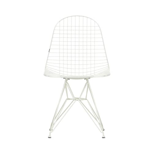 Wire Chair DKR Chair metal white / By Charles & Ray Eames, 1951 - Vitra - White - Epoxy lacquered steel