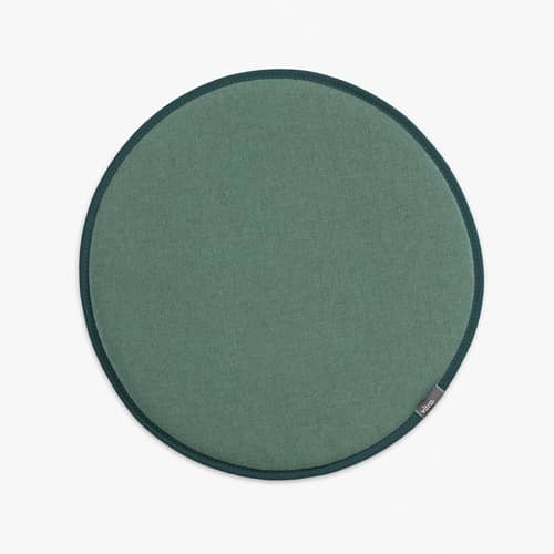 Cuscino per seduta Seat Dots tessuto blu verde / Ø 38 cm - Reversibile - Vitra - Verde menta / Blu petrolio - Espanso, Tessuto