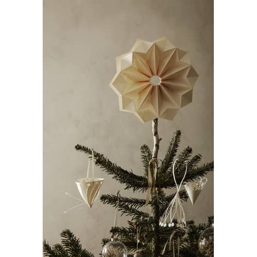 Dekoration zum Aufhängen Sun papierfaser weiß / Papierstern - ø 28 cm - Ferm Living - Naturweiß - Papier FSC