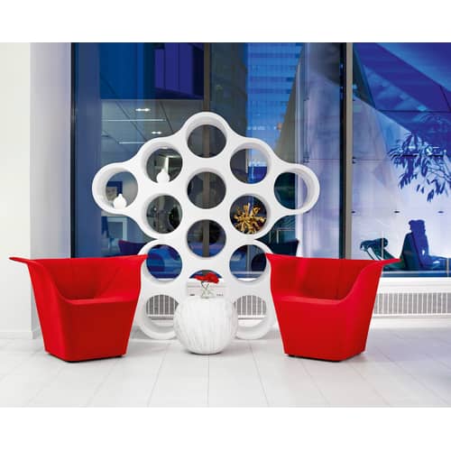 Étagère Cloud plastique blanc / Cloison - Bouroullec, 2004 - L 187,5 x P 44 x H 104 cm - Cappellini - Blanc - Polyéthylène