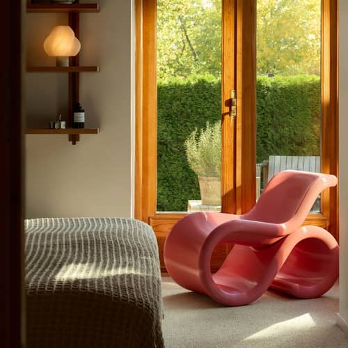 Fauteuil Éclair Chair rose - CRÈME ATELIER - Bubble Gum - PETG recyclé