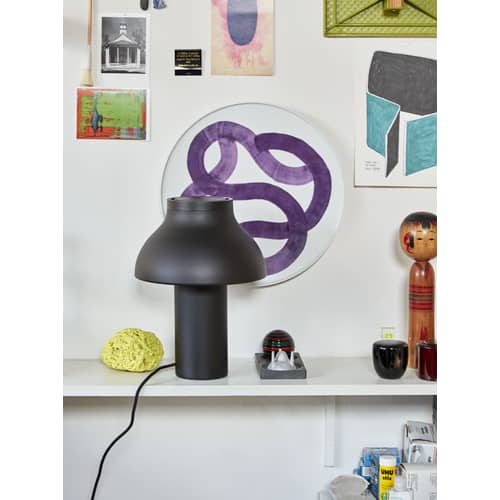 Lampe de table PC Small / H 33 cm - Hay - Noir - Aluminium anodisé