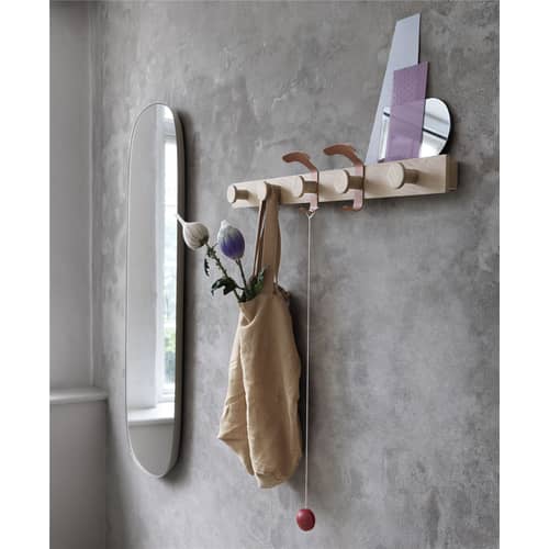 Miroir mural Framed Large métal beige / 44 x 118 cm - Muuto - Cadre Taupe / Miroir standard - Acier, Verre