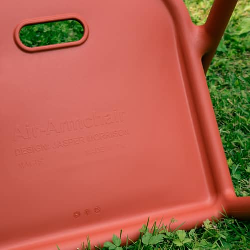 Poltrona impilabile Air-Armchair materiale plastico rosso / Jasper Morrison, 2006 - Magis - Rosso - Polipropilene rinforzato con fibra di vetro