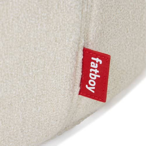 Sitzkissen Pfffh Indoor textil beige / Recycelter Schlingenpol Stoff - Ø 90 cm - Fatboy - Creme - Expandiertes Polystyrol, Recycelter Bouclé-Stoff, Schaumstoff