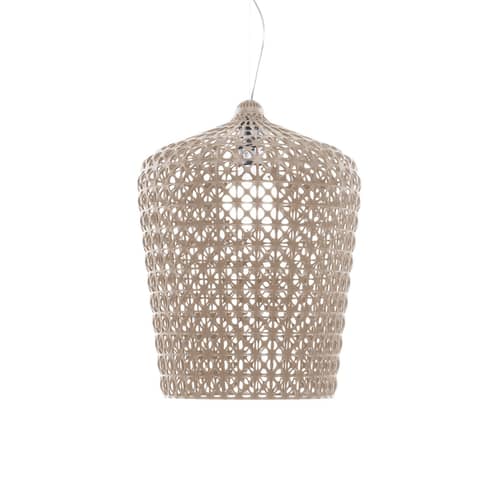 Suspension Kabuki / Ø 50 x H 63 cm - Kartell - Tourterelle opaque - Technopolymère thermoplastique