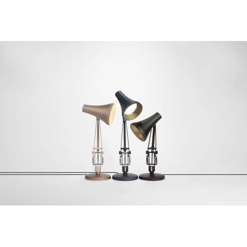 Tischleuchte 91 Mini Mini LED metall blau grau / LED - Netzanschluss oder USB - Anglepoise - Stahlblau - Aluminium, Gusseisen, Stahl