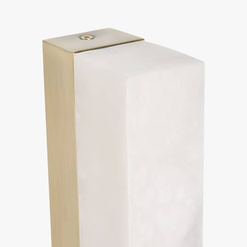 Wandleuchte Emerson LED stein weiß / L 50 cm – Jadestein - NV GALLERY - Durchscheinende Jade / Gold - Eisen, Jade