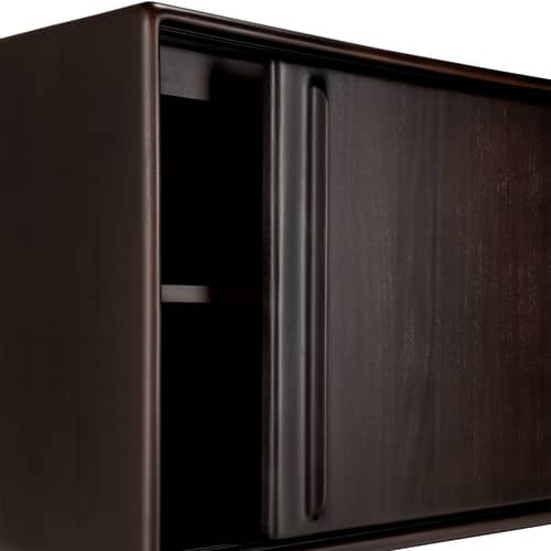 Buffet Flow bois marron / L 224 x H 82 cm - 2 portes coulissantes - Ethnicraft - L 224 cm - Acajou massif