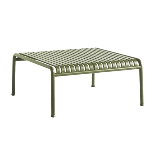 Palissade Coffee table metal green / 81.5 x 86 x H 38 cm - R & E Bouroullec - Hay - Olive green - Steel