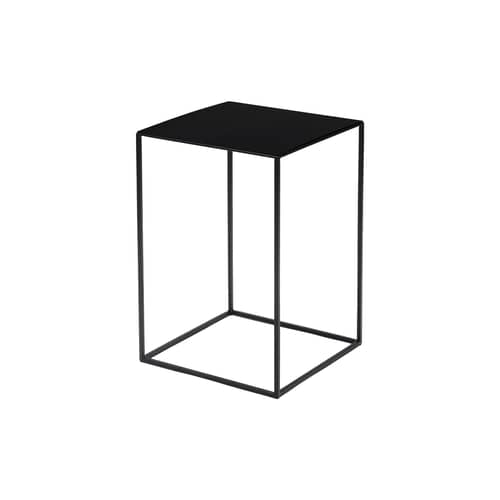Slim Irony Coffee table metal black / 31 x 31 x H 46 cm - Zeus - Copper black top / Copper black leg - Painted steel