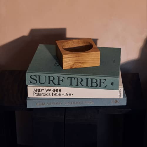 Centrotavola Cube legno naturale / 12 x 12 cm - Teck - HK LIVING - 12 x 12 cm - Teak massello