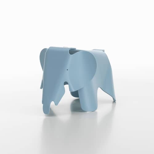 Décoration Eames Elephant RE (1945) bleu / Small - L 39 cm / Plastique recyclé - Vitra - Bleu ciel - Polypropylène recyclé