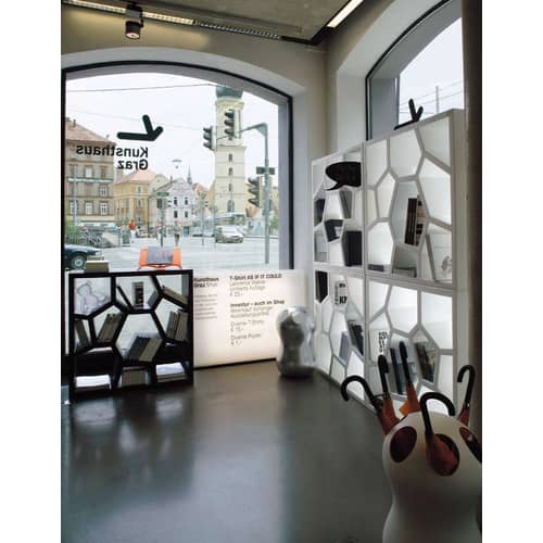 Bibliothèque Opus Incertum plastique blanc - Casamania - Blanc - Polypropylène expansé