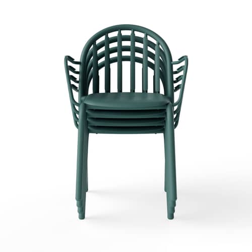 Fauteuil empilable Fred\'s métal vert - Fatboy - Sauge foncé - Aluminium
