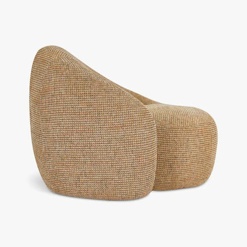 Gepolsterter Sessel Neo textil gelb - NV GALLERY - Gelb (Tweed) - FSC-zertifiziertes Holz, High Density-Schaum, Tissu Tweed